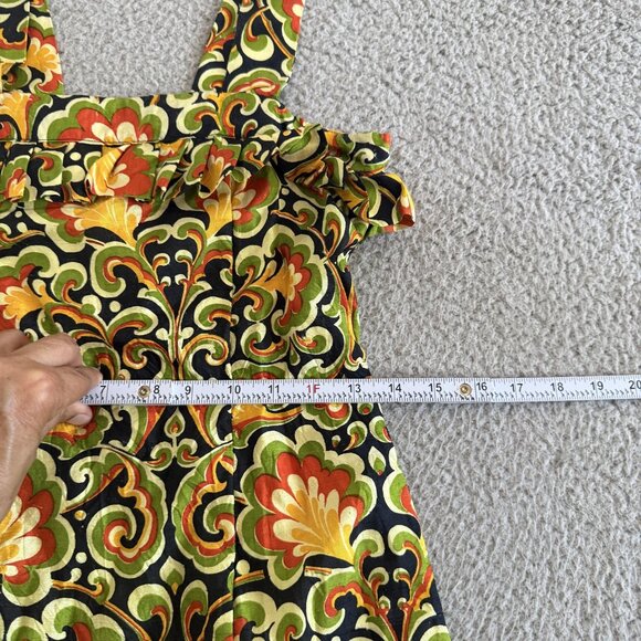 Vintage Maxi Dress Floral Pattern Sleeveless 70s Boho Festival - Picture 4 of 8